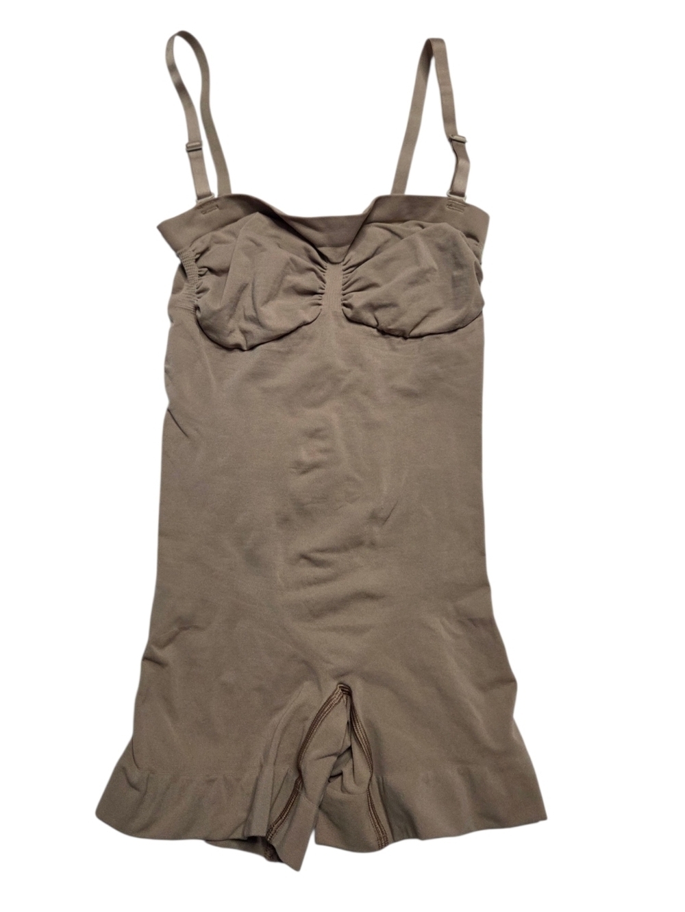 Skims Seamless Sculpt Strapless Thigh Bodysuit Dark Tan Large NWOT